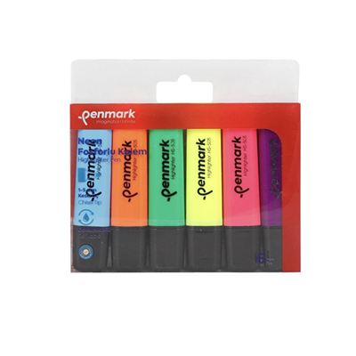 Penmark 6’lı Neon Fosforlu Kalem Seti