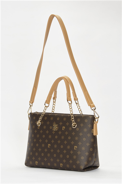 Pierre Cardin 05PO22Y1561 Kahve Monogram Kadın Omuz Çanta Modeli