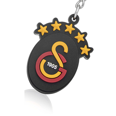 Piolent Galatasaray 5 Yıldız Siyah Arma Silikon Anahtarlık 
