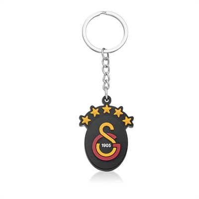 Piolent Galatasaray 5 Yıldız Siyah Arma Silikon Anahtarlık 