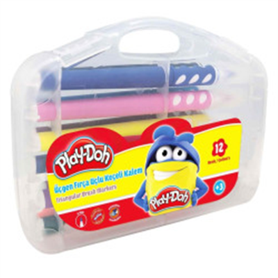 PLAY-DOH 12 RENK ÜÇGEN FIRÇA UÇLU KALEM PP KUTU