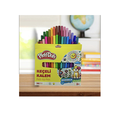 Play-Doh Keçeli Kalem 36 Renk 2mm Karton Kutu | Play-Doh