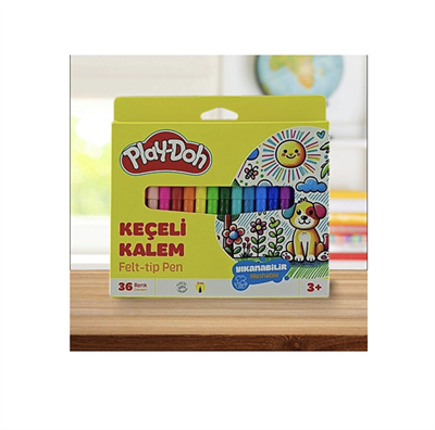 Play-Doh Keçeli Kalem 36 Renk 2mm Karton Kutu | Play-Doh