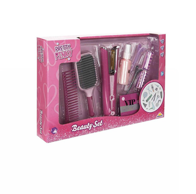 Pretty Pinky Sesli Işıklı Saç Tasarımı Güzellik Seti 