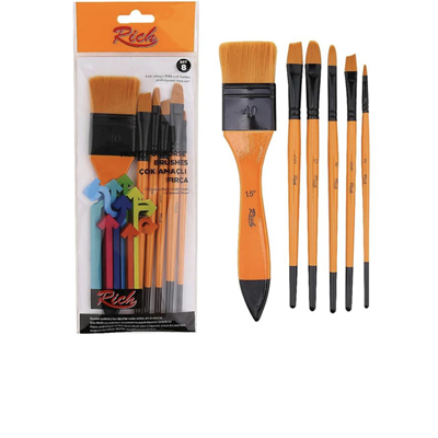 Rıch Set 8 Zemin Fırça Karma Set 6li Set