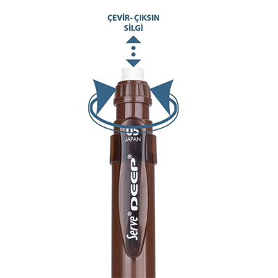 Serve Deep Mekanik Kurşun Kalem 0.5 MM Kahverengi