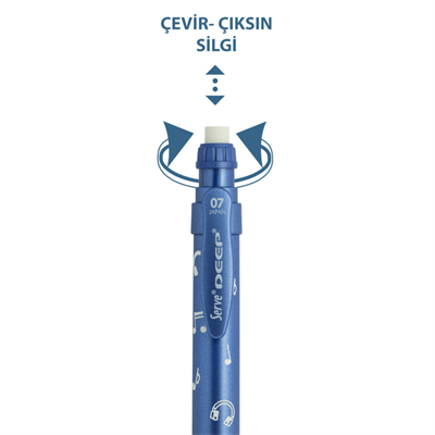 Serve Deep Pre Met. Mek. Desen 0.7 mm K.VİOLET Müzik Versatil Kalem