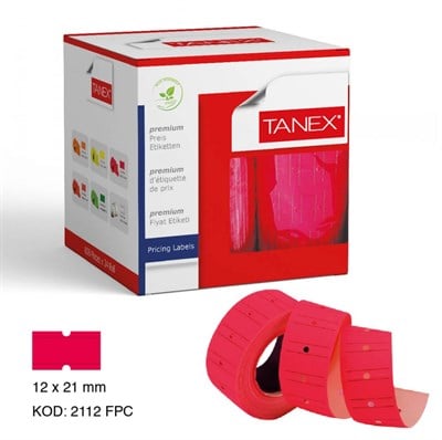 tanex 5908 çizgili fiyat etiketi floresan pembe