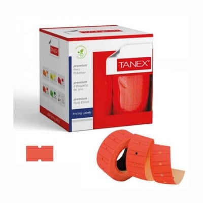 TANEX ÇİZGİLİ FİYAT ETİKETİ TURUNCU 6 LI