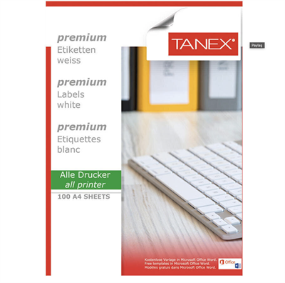 TANEX TW-2374 105*74.25 MM LAZER ETİKET 100 ADET