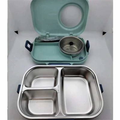 Vagonlife 900 ml 3 Bölmeli Paslanmaz Çelik Lunchbox