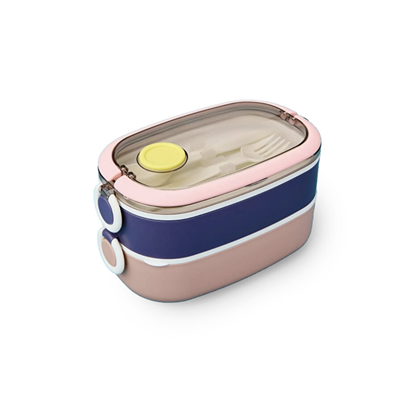 Vagonlife VGN-6729 Pembe Mor İki Katlı Çelik Lunchbox 900 ml