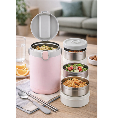 Vagonlife 3 Bölmeli Paslanmaz Çelik Lunch Box 2100