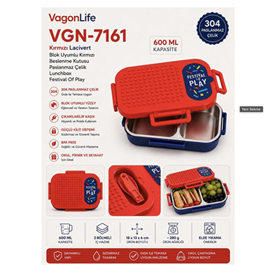 VAGONLIFE PASLANMAZ ÇELİK LUNCHBOX