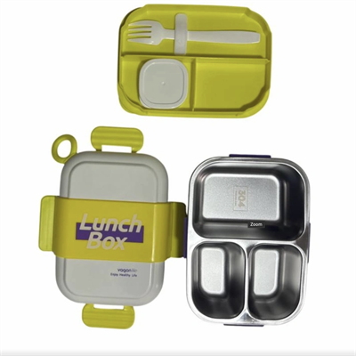 Vagonlife VGN-6746 Mor 2 Katlı Çelik Lunchbox 500 ml 