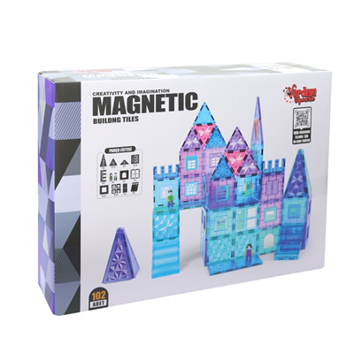 Vardem 102 Parça Manyetik Yapı Blokları 7.5 cm Yaratıcı Inşa Seti