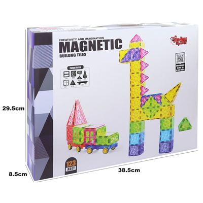 Vardem 123 Parça Manyetik Yapı Blokları 7.5 cm