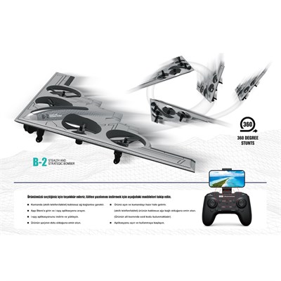 Vardem 2.4G Şarjlı Kameralı Quadcopter İHA Uzaktan Kumandalı Drone