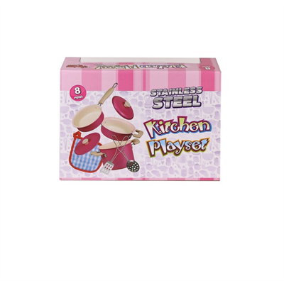 Vardem 8 Parça Pembe Emaye Tencere Tava Mutfak Seti 