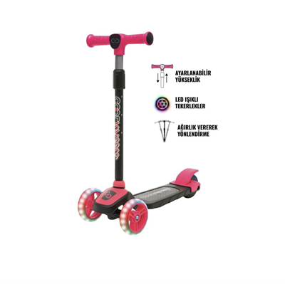 VARDEM IŞIKLI TWİST SCOOTER PEMBE