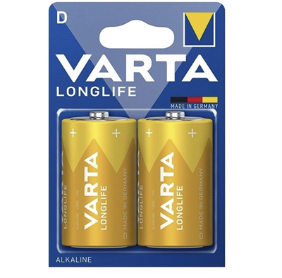 Varta Longlife D Boy Alkalin Pil LR20 2’li Blister Paket 