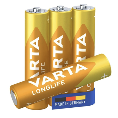 Varta Longlife AAA İnce Kalem Alkalin Pil 4’lü Blister Paket