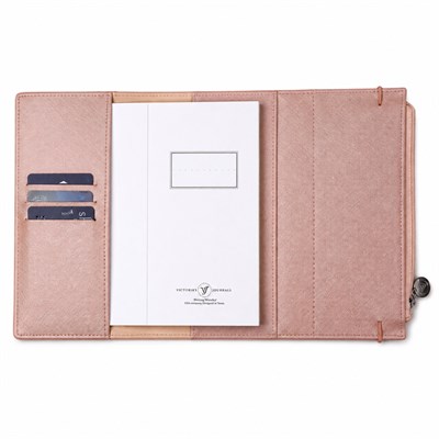 Victoria Journals  Zipco Clutch 7365 80 gr 96 Yp Çizgili Şampanya Zarif Defter
