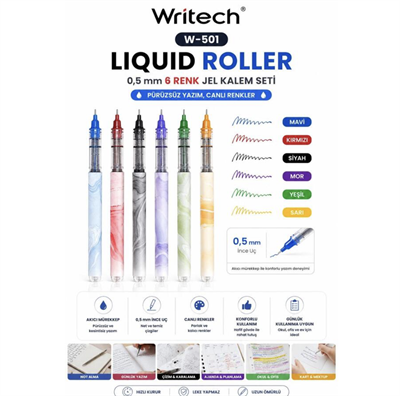 Writech W-501 Liquid Roller 0.5 mm Kalem 6 LI