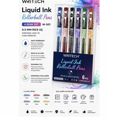 Writech W-501 Liquid Roller 0.5 mm Kalem 6 LI