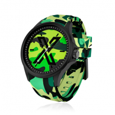 X WATCH Camouflage Green 44 mm Kol Saati
