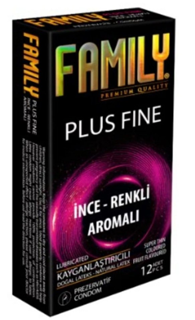 Family Condom 12'li İnce, Renkli ve Aromalı Prezervatif | Ayıpayıp