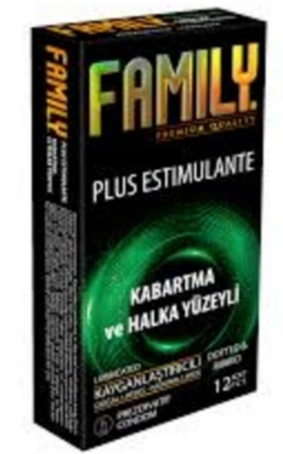 Family Condom Kabartmalı (Tırtıklı) Prezervatif 12'li Paket | Ayıpayıp
