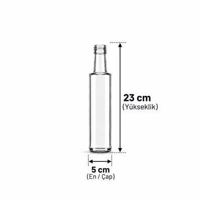 250 ML Renksiz Dorica Cam Şişe (ŞŞC 121125) 63'lü Koli