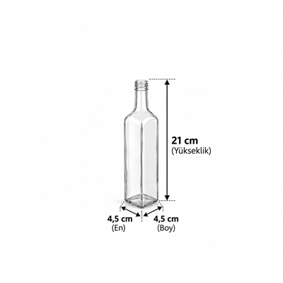 250 ML Renksiz Marasca Cam Şişe (ŞŞC 120825) 63'lü Koli