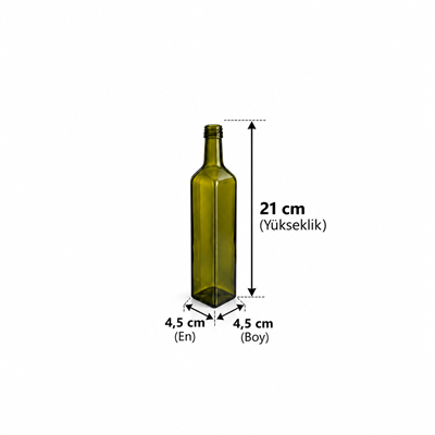 250 ML Yeşil Marasca Cam Şişe (ŞŞC 120825) 63'lü Koli