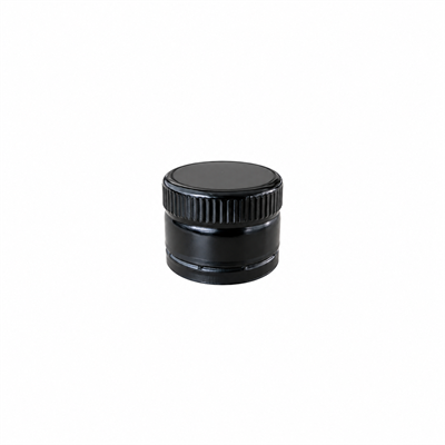 31,5*24 MM  Siyah Metal Akıtmalı Cam Şişe Kapağı (Makina Uyumlu) 30'lu Paket