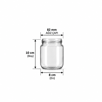 425 ml Cam Kavanoz Silindir T082 (25’li Paket)