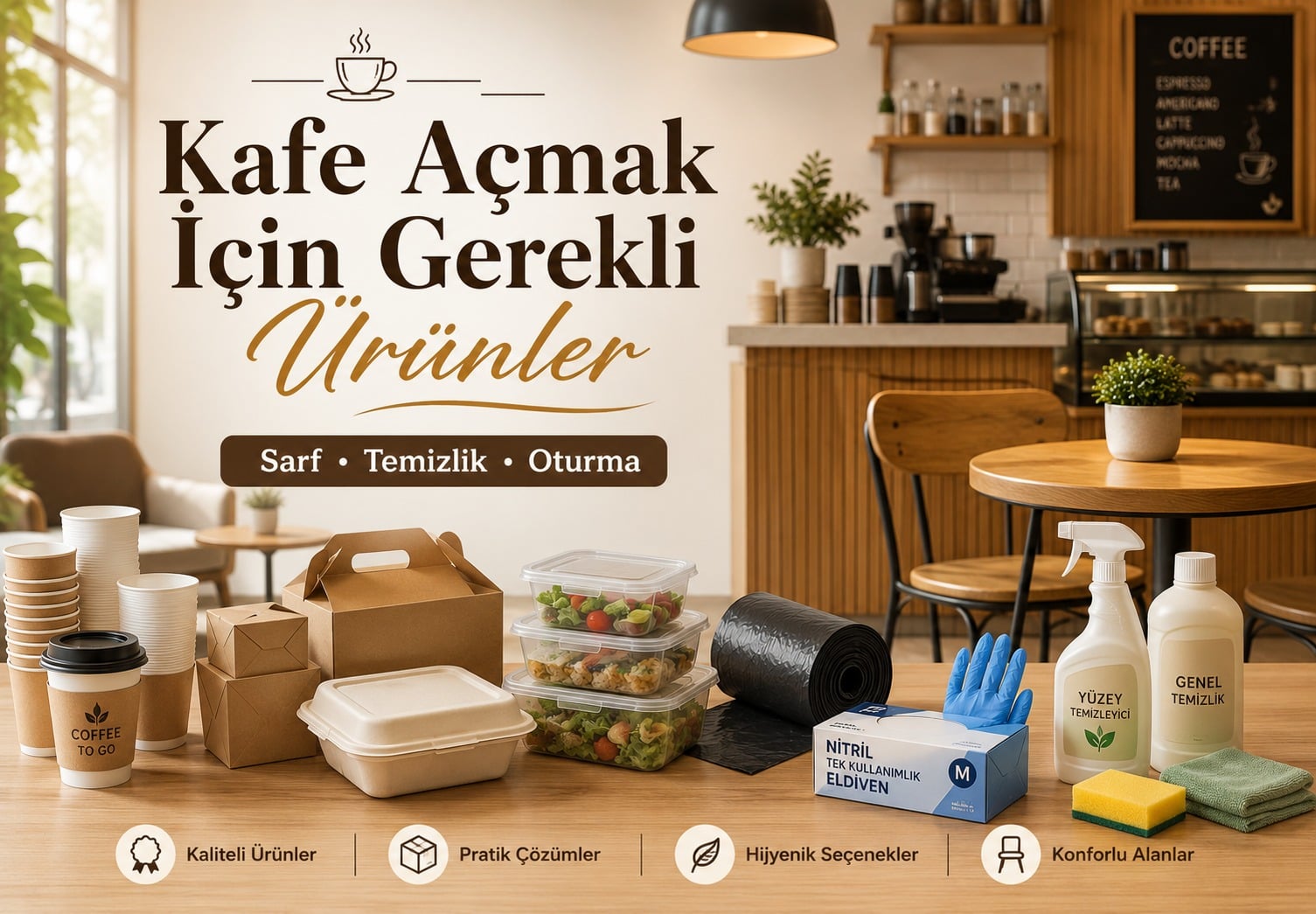 Kafe Açmak İçin Gerekli Sarf ve Temizlik Ürünleri