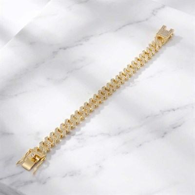 Altın Kaplama Cuban Gurmet Bileklik BLK-1380