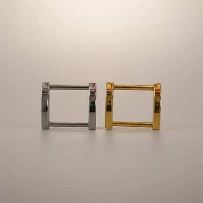 Metal Kare Halka 2 cm Nikel ve Gold (Min. 10 Adet)