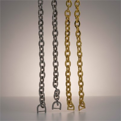 Oval Model Çanta Zinciri 120 cm Nikel ve Gold