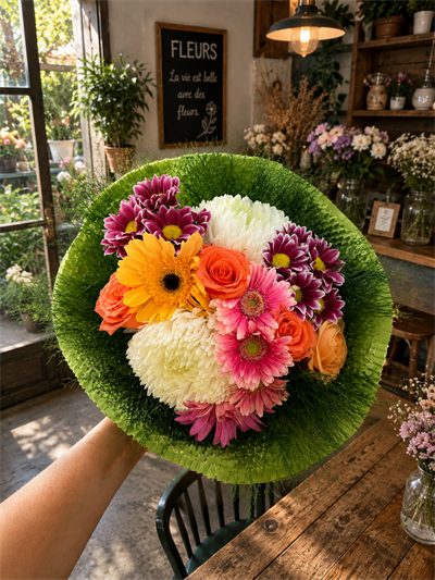 Marmaris Çiçek Karnavalı Buketi | Gerbera, Gül ve Krizantemlerden Oluşan Renkli Buket