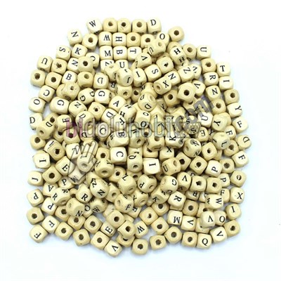 Harf Boncuk Ahşap Küp 10 mm 250 gr