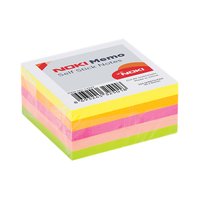 Noki Memo Stick Notes 75x75 Mm Küp Neon Yapışkanlı Not Kağıdı 100 Yaprak 