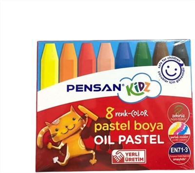 Pensan Kidz Pastel Boya, 8 Renk 