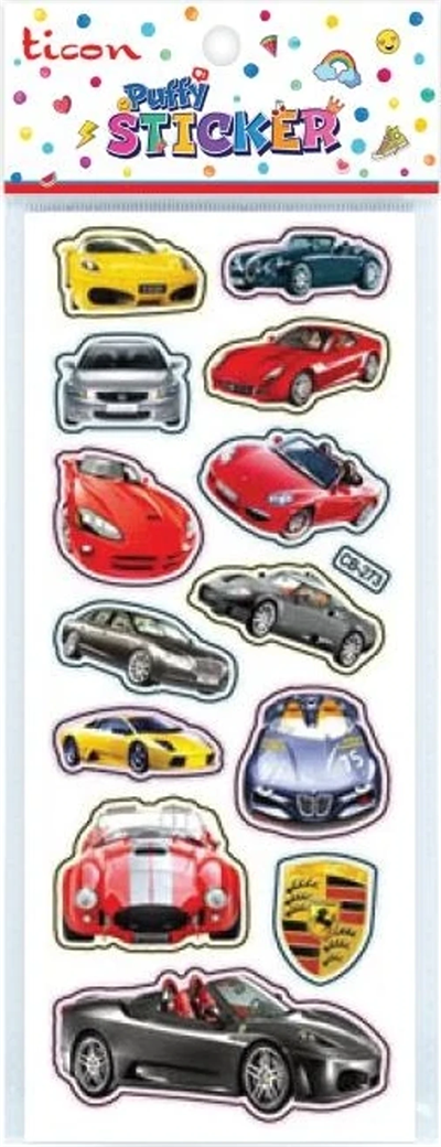 Ticon Sticker Puffy Kabartma Etiket 348946 Araba