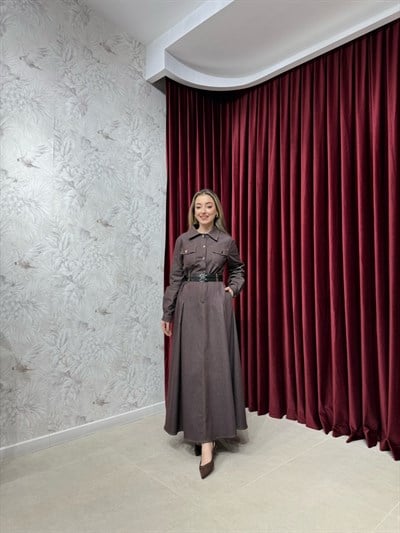 BBC HOPE ELBİSE - KAHVE