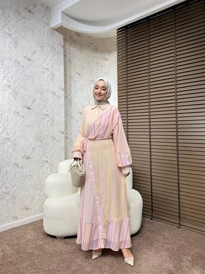 BBC MARELA ELBİSE-PEMBE