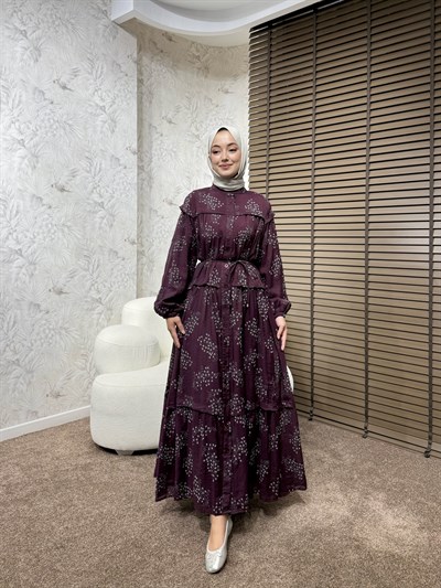 BBC MAYELLA ELBİSE-BORDO