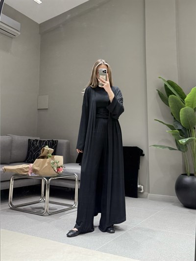 BBC RELAX ÜÇLÜ PAMUKLU TAKIM - SİYAH